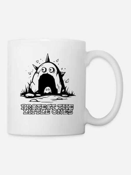 Cartoon: Schütze die Kleinen - Tasse - Weiß