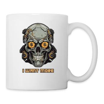 Greedy Cyborg Skull - Mug - white - Right