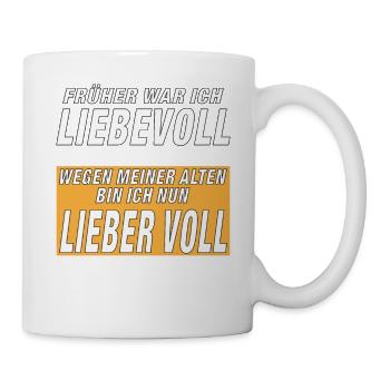 LIEBEVOLL LIEBER VOLL - Tasse - Weiß - Rechts