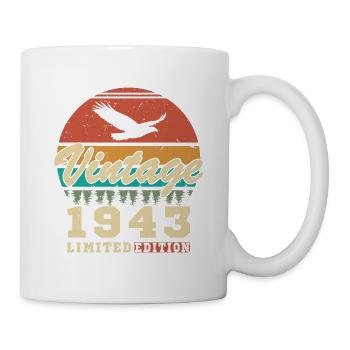 Jahrgang 1943 Geburtstagsgeschenk Jahrgang 1943 - Tasse - Weiß - Rechts