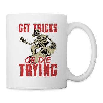 Obtenez des tricks ou mourez en essayant Skateboard Skater Skatebo - Mug blanc - blanc - Droite