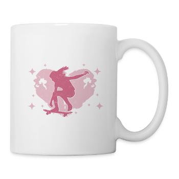 Just A Girl Who Loves Skateboarding Skater Skatebo - Tasse - Weiß - Rechts