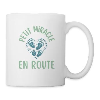 petit miracle cadeau annonce grossesse famille - Mug blanc - blanc - Droite