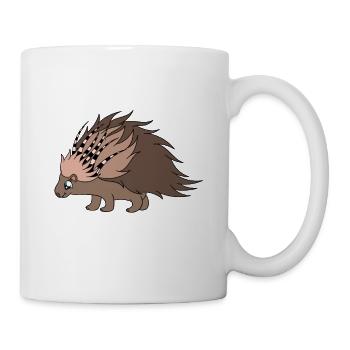 Mignon Porc-épic Drôle - Mug blanc - blanc - Droite