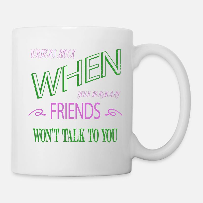 coffeecups funny awesome writers reading books - Tasse - Weiß