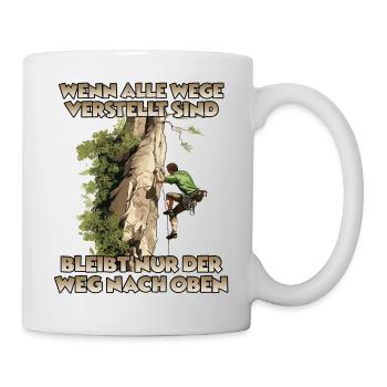 Toprope Klettern Bergsport für Toprope Kletterer - Tasse - Weiß - Rechts