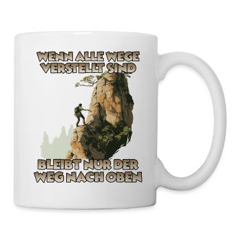 Erobre die Gipfel: Toprope Klettern Bergsport Fans - Tasse - Weiß - Rechts