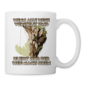 Bergabenteuer Toprope Klettern für Bergsteiger - Tasse - Weiß - Rechts