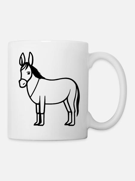 âne - Mug blanc - blanc