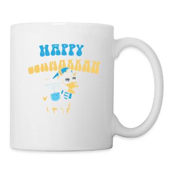 Hanukkah Jewish Costume Happy Llamakkah Llama - Mug - white - Right