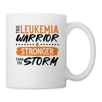 Leukemia Warrior Cancer Ribbon Leukemia Awareness - Mug - white - Right