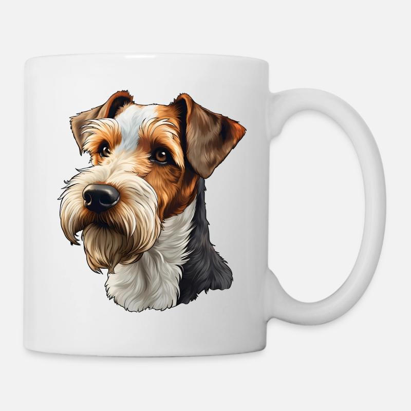 Drahthaar Foxterrier - Tasse - Weiß