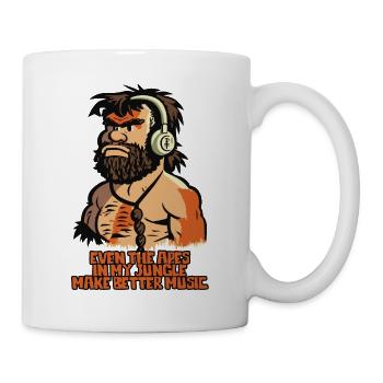Même les singes dans la jungle font de la meilleure musique - Mug blanc - blanc - Droite