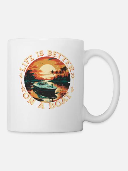 Das Bootsleben Ist Besser Auf Einem Pontonboot. - Mugg - vit
