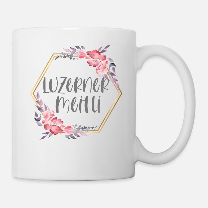 Schweiz Luzern Mädchen Heimat Geschenk - Tasse - Weiß