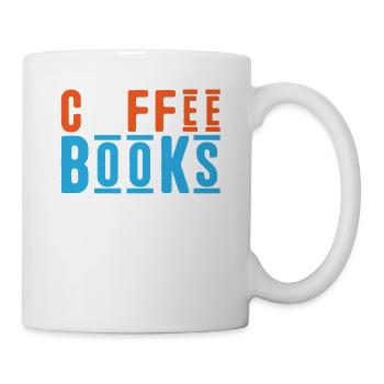 Coffee Books & Rain - Tasse - Weiß - Rechts