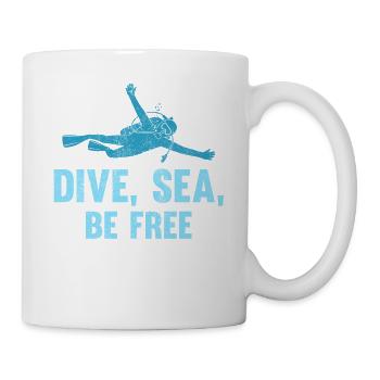 Scuba Diving, Scuba Diving, Holiday Sea Diver - Mug - white - Right