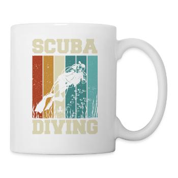 Scuba Diving, Scuba Diving, Holiday Sea Diver - Mug - white - Right