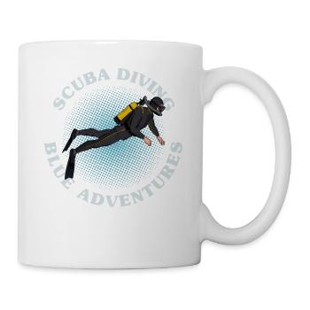 Scuba Diving, Scuba Diving, Holiday Sea Diver - Mug - white - Right