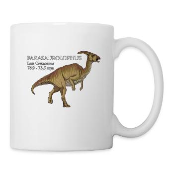 Realistic drawing of Parasaurolophus - Mug - white - Right