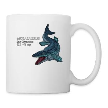 Realistische Zeichnung des Mosasaurus - Tasse - Weiß - Rechts