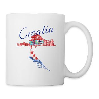 Kroatien Croatia - Tasse - Weiß - Rechts