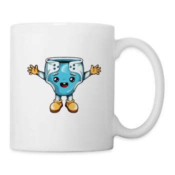 Cartoon Kawaii Windel - Tasse - Weiß - Rechts