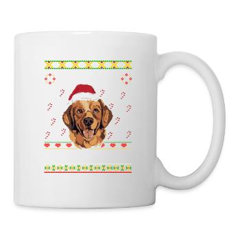 Hund Weihnachten Golden Retriever - Tasse - Weiß - Rechts