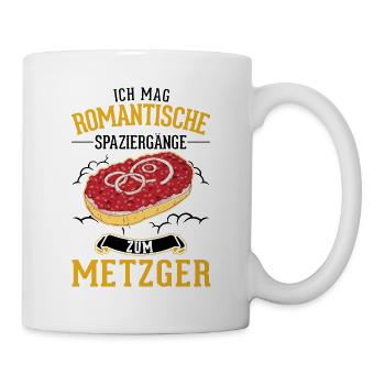 Mettbrötchen Liebhaber Mett Hackepeter - Tasse - Weiß - Rechts