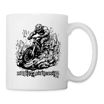 Mountain biking - Mug - white - Right