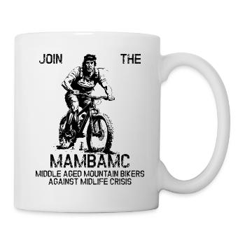 Les vététistes en pleine crise de la quarantaine - Mug blanc - blanc - Droite