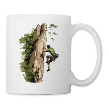 Toprope Klettern Naturerlebnis für Bergsteiger - Tasse - Weiß - Rechts
