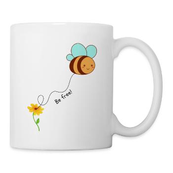 Be Free! Motivational Design To Continue The Path - Mug - white - Right
