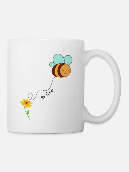Be Free! Motivational Design To Continue The Path - Mug - white
