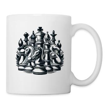 Armée d’échecs en noir et blanc Chess idée cadeau - Mug blanc - blanc - Droite