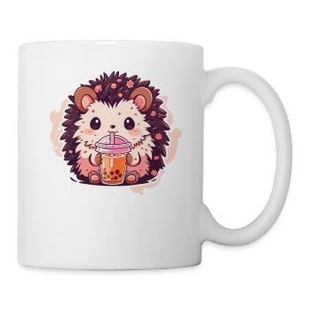 Kawaii Hérisson Boissons Boba Bubble Tea Chibi - Mug blanc - blanc - Droite