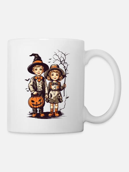 Halloween vintage enfants Trick or Treat Fest - Mug blanc - blanc