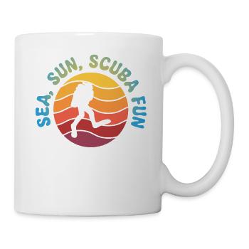 Scuba Diving, Scuba Diving, Holiday Sea Diver - Mug - white - Right