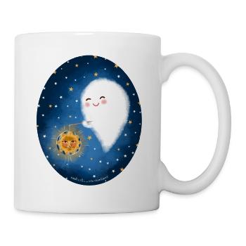 Fantôme avec lanterne - Mug blanc - blanc - Droite