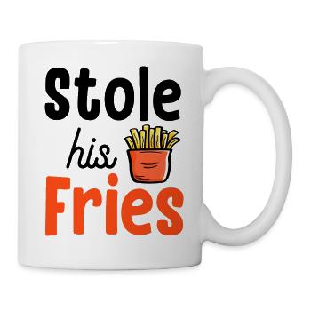 Stole His Fries Her Heart - Couple - Mug - white - Right