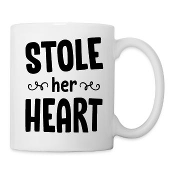 Volé ton coeur ses frites - Couple - Mug blanc - blanc - Droite