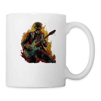Gitarristen E-Gitarren Akustik-Gitarre Vintage - Tasse - Weiß - Rechts