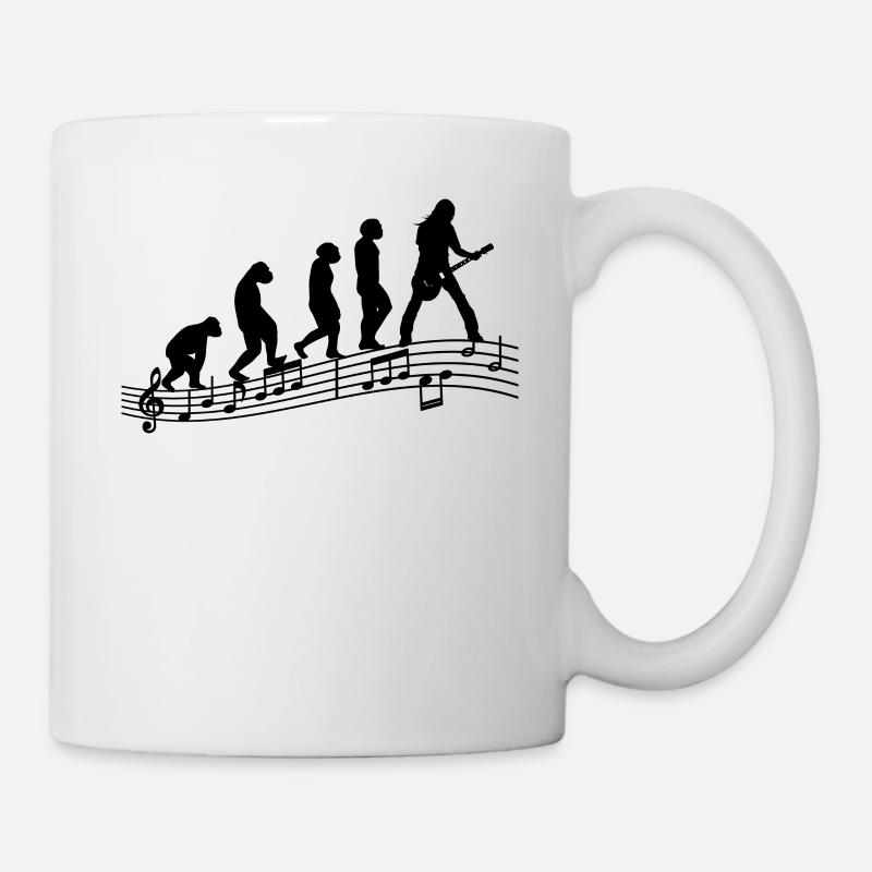Guitaristes Guitares électriques Guitare acoustique Evolution - Mug blanc - blanc