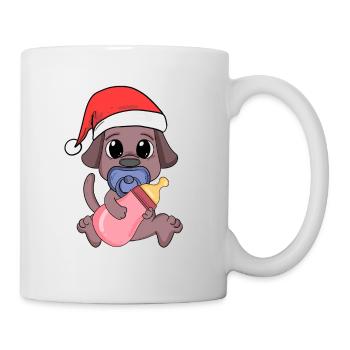 Hund Baby Weihnachten - Tasse - Weiß - Rechts
