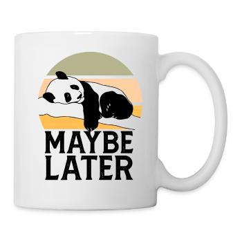 Sarcastic Lazy Maybe Later Panda Face - Mug - white - Right
