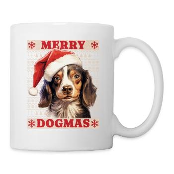 Chien Noël Joyeux Dogmes Père Noël Chapeau Laid - Mug blanc - blanc - Droite