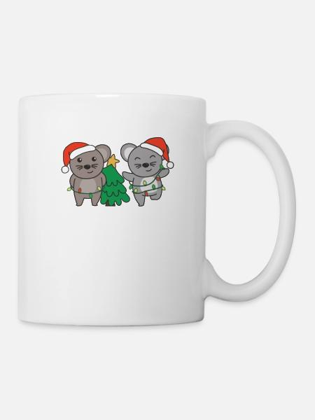 Maus Weihnachten Winter Tiere Mäuse - Tasse - Weiß