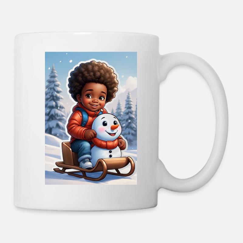 Winter Snowman Child - Mug - white