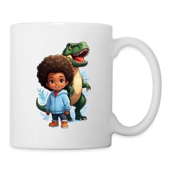 Christmas in the snow with Dino - Mug - white - Right
