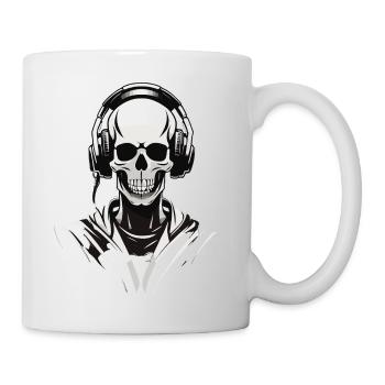 Skelleton DJ vue directe - Mug blanc - blanc - Droite